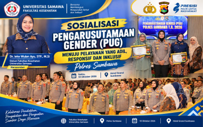 Dekan Fakultas Kesehatan Universitas Samawa Menjadi Narasumber dalam Kegiatan Sosialisasi Pengarusutamaan Gender di Polres Sumbawa